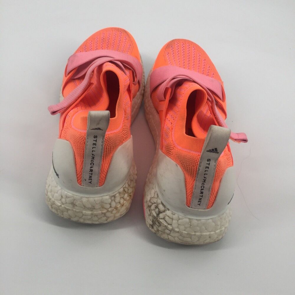 $250 Stella McCartney Ultraboost X Orange Glow Athletic Sneakers 7 Womens Neon - Picture 3 of 7